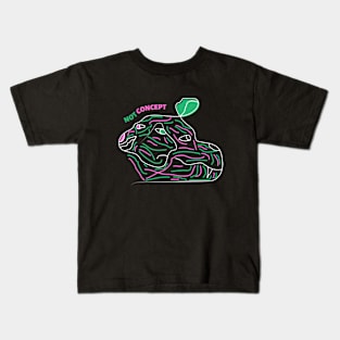 line double dog and human Kids T-Shirt